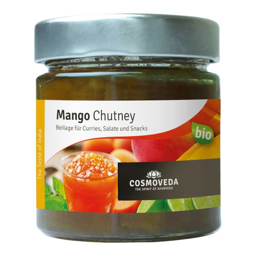 Organic Mango Chutney 225g - value pack of 6 from Cosmoveda