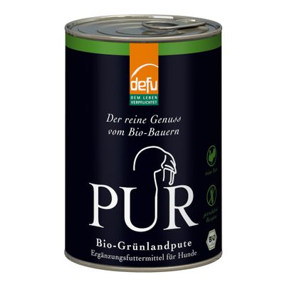 Bio Hundefutter Grünlandpute 400g - 12er Vorteilspack von Defu