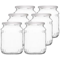 Einkochglas Deckel weiss - 6er Vorteilspack von Glasproduktion