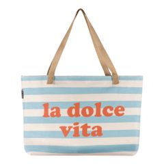 Shopper Tasche La dolce vita Farbe Jade 65x40cm von David Fussenegger