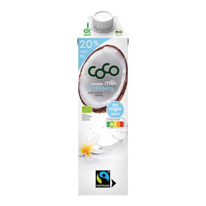 Bio Coco Milk Pur 2% 1000ml - 6er Vorteilspack von Dr. Martins