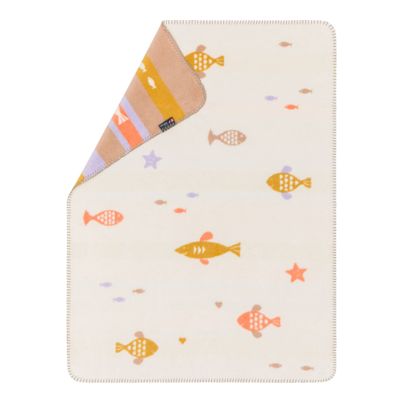 Baby Blanket Fish Color Offwhite 75x100cm by David Fussenegger