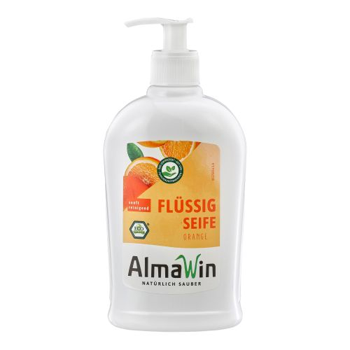 Bio Seife Orange 500ml - 6er Vorteilspack von Almawin