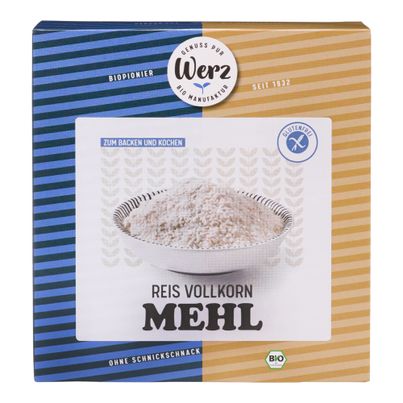 Bio Reis Vollkorn Mehl 1000g - 5er Vorteilspack von Werz