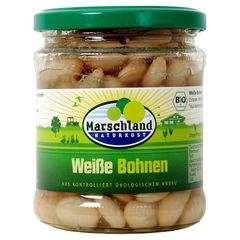 Bio Weiße Bohnen 370ml - 6er Vorteilspack von Marschland