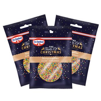 Dr. Oetker Dekor Nonpareilles Zucker-Streudekor 30g 3er-Set
