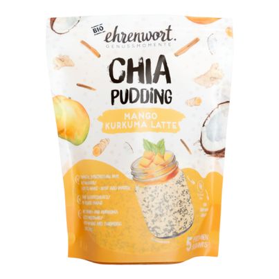Bio Mango KurkumaLatte ChiaPudding 250g - 6er Vorteilspack von Ehrenwort Genussmomente