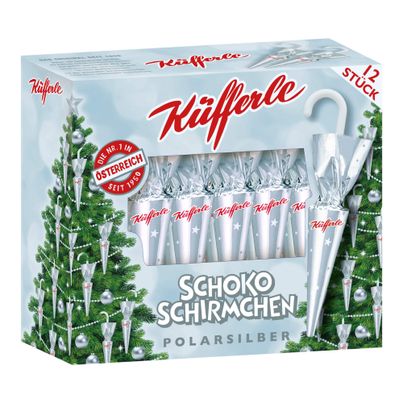 Küfferle Schokoschirmchen silber 12 Stück - 162g von Küfferle