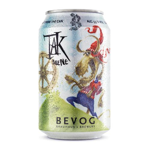 Tak Pale Ale Bier 330ml - Basismalz - karamellisiert - fruchtig frisches Aroma - typisch süffig - Dosenbier von Bevog Brewery
