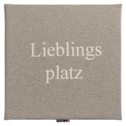 Sitzkissen Lieblingsplatz Farbe Rauchgrau 40x40cm von David Fussenegger