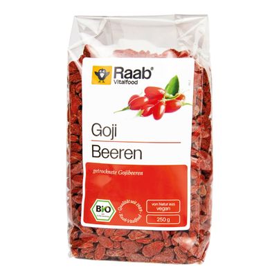 Bio Goji Beeren getrocknet 250g - 6er Vorteilspack von Raab Vitalfood