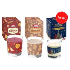 Dr. Oetekr Duftkerze Glühwein, Vanille & Lebkuchen 3er-Set