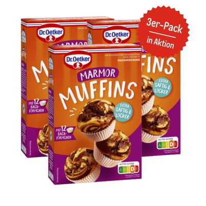 Dr. Oetker Marmor Muffins 3er-Set