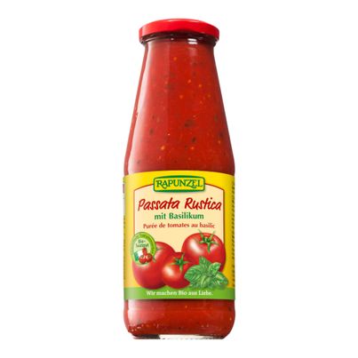 Bio Passata Rustica Basilikum 680g - 6er Vorteilspack von Rapunzel