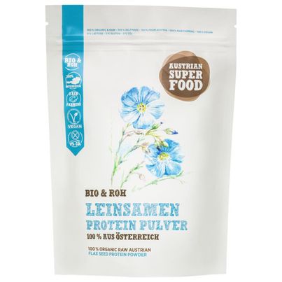 Organic flaxseed protein powder raw 350g - balanced diet - high content of magnesium - iron and zinc - vegetable protein source from Schalk Mühle