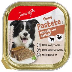 Hund Pastete Kalb und Geflügl 300g - 9er Vorteilspack von Jeden Tag