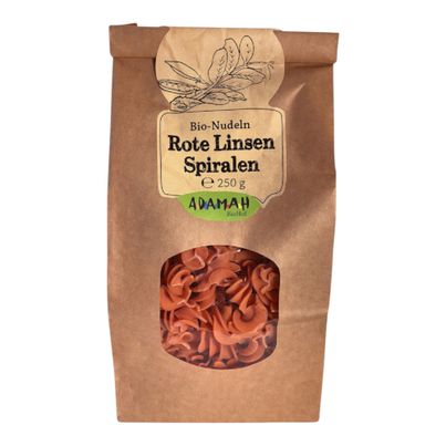 Bio Rote Linsen Spiralen 250g - 6er Vorteilspack von Adamah Biohof