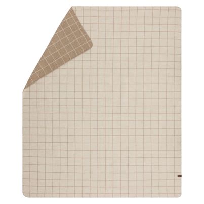 Wolldecke Karo Farbe Rohweiß 160x200cm von David Fussenegger