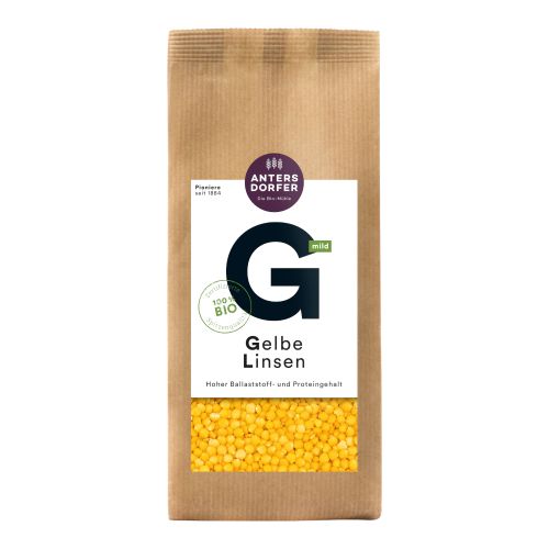 Organic yellow lentils 500g - value pack of 6 from Antersdorfer Mühle