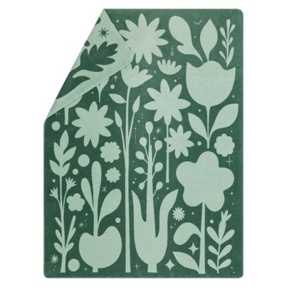 Kuscheldecke Folklore abstrakt Farbe Grün 150x200cm von David Fussenegger