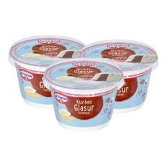 Dr. Oetker Kuchen Glasur Weiß Vanille-Geschmack 3er Pack