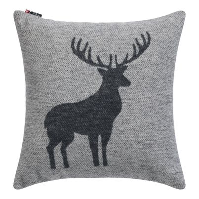 Cushion Cover Deer Color Light Grey 50x50cm by David Fussenegger