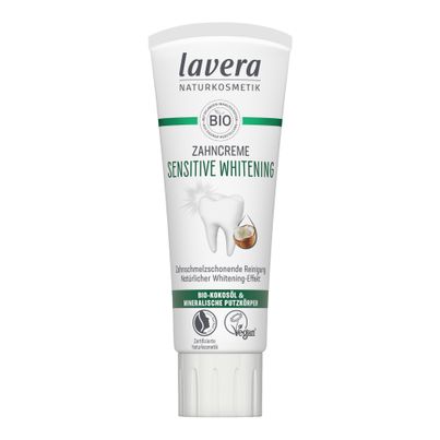 Bio Zahncreme Whitening 75ml - 4er Vorteilspack von Lavera Naturkosmetik