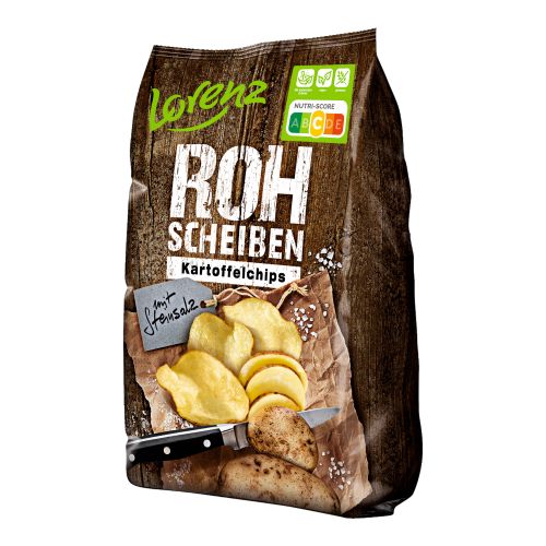 Rohscheiben Chips Steinsalz 120g von Lorenz