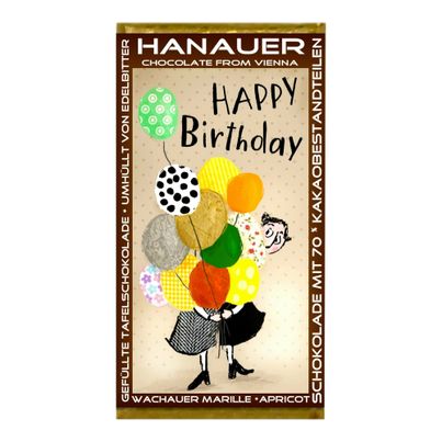 Bio Schokolade Happy Birthday 70g - 10er Vorteilspack von Hanauer
