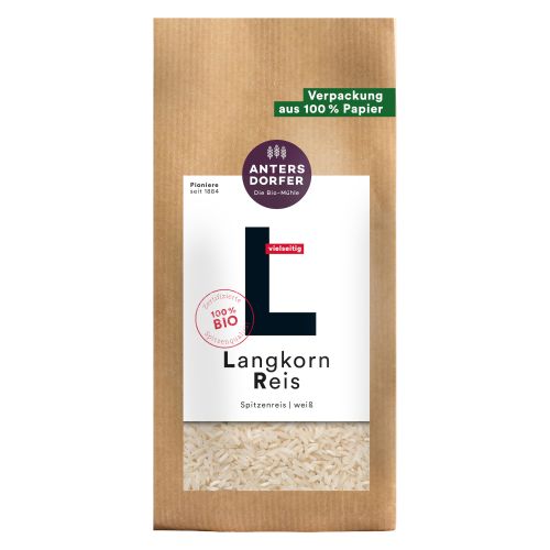 Organic long grain rice white 1000g - value pack of 6 from Antersdorfer Mühle