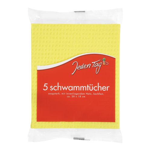 Schwammtuch färbig sortiert 5Stück von Jeden Tag