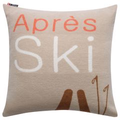 Kissenhülle Après Ski 50 x 50 cm - Natur - GRS zertifiziert