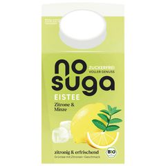 Bio Eistee Zitrone und Minze 500ml - 8er Vorteilspack von No Suga