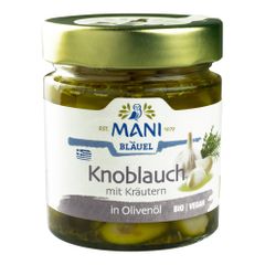 Bio Knoblauch mit Kräutern in Öl 185g - 6er Vorteilspack von Mani Bläuel