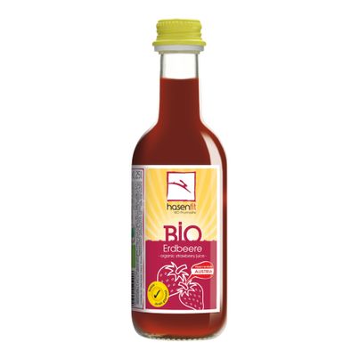 Bio Erdbeersaft MW 250ml - 24er Vorteilspack von Hasenfit