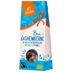 Bio Cashew Vollmilch Salz Karamell 90g - 5er Vorteilspack von Landgarten