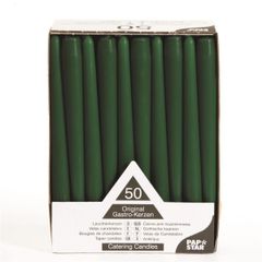 Leuchterkerzen dunkelgrün 25cm 50 Stück