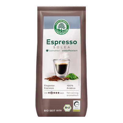 Bio Solea Espresso entkoffeiniert gemahlen 250g von Lebensbaum