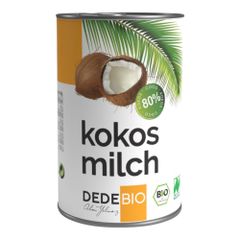 Bio Kokosmilch 22% Fett 400ml - 6er Vorteilspack von Dedebio Food