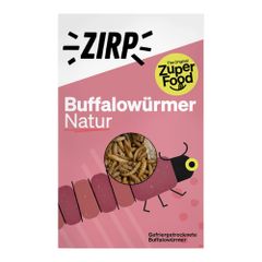 ZIRP  Buffalowürmer Natur 18g - Zum Kochen oder gleich essen - Ideal als Topping geeignet - Köstlich knuspriger Geschmack