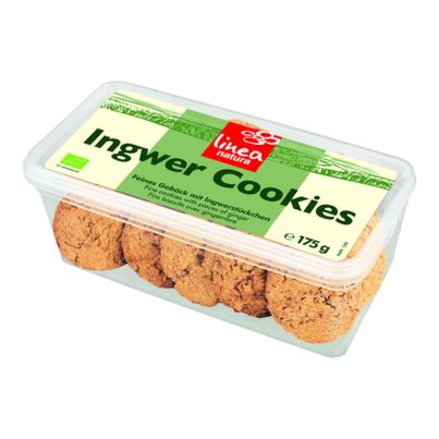 Bio Ingwer Cookies Mehrzweckbox 175g - 12er Vorteilspack von Linea Natura