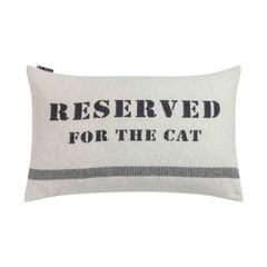 Kissenhülle reserved for the cat 40 x 60 cm - Rohweiß - GRS zertifiziert - von David Fussenegger