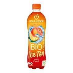 Bio Pfirsich Eistee 500ml - Frei von Farbstoffen - künstlichen Aromen - Süßstoffen und Konservierungsmittel - PET Flasche von Höllinger Juice