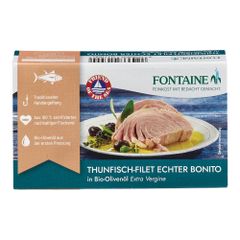 Bio Echter Bonito in Bio-Olivenöl 120g - 10er Vorteilspack von Fontaine