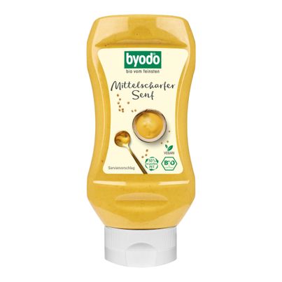 Bio Mittelscharfer Senf 300ml - 6er Vorteilspack von Byodo