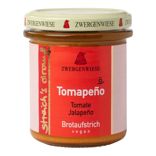 Organic Tomapeno spread 160g - value pack of 6 from Zwergenwiese