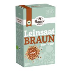Bio Leinsaat braun geschrotet 200g - 6er Vorteilspack von Bauck Mühle