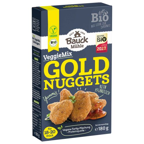 Bio VeggieMix Goldnuggets Fertigmischung 180g - Vegan - Besonders lecker mit knuspriger Panade von Bauckhof