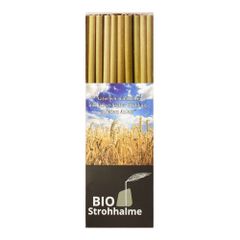 Bio Strohhalme 15cm verpackt - Rein biologisches Naturprodukt - Ressourcen schonende alternative zu Plastik - Ein echter Hingucker