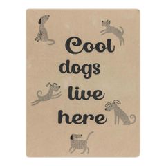 Haustierdecke cool dogs live here 100 x 140 cm - Natur - GRS zertifiziert - von David Fussenegger